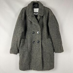 Anthropologie Gray Textured Coat, XL